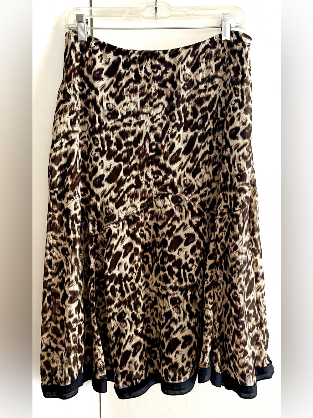 Leopard Print A-Line Skirt